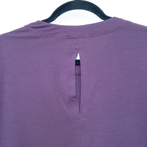 Athleta Spiced Cabernet Purple Practice Muscle Tee Shirt Size Small - Picture 6 of 8